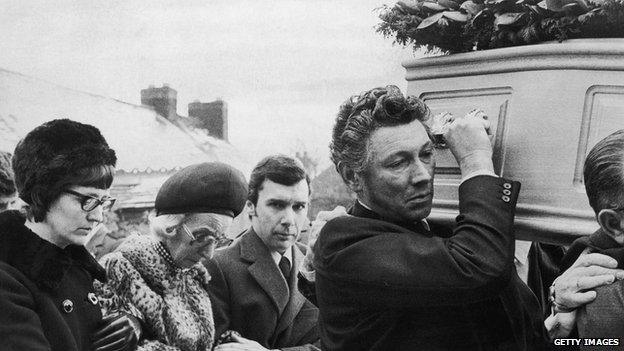 Mourners at Lesley Whittle's funeral