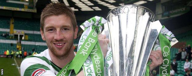 Mark Wilson with the Scottish Premier League trophy