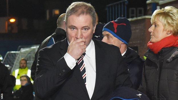 Ally McCoist feels the strain as Rangers manager