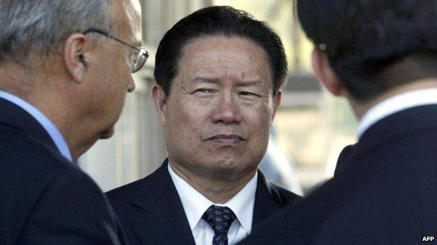 Former Chinese Minister of public security Zhou Yongkang is seen during a private visit in the French Basque region