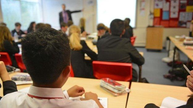 Pupils during an English lesson