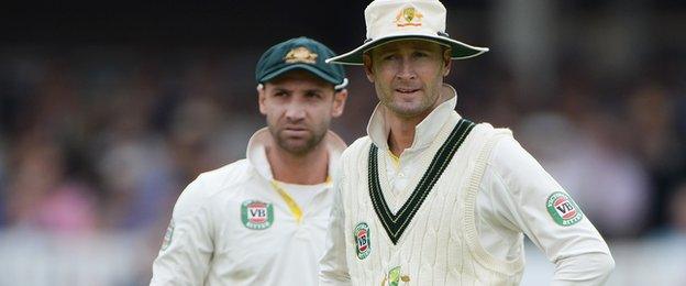 Michael Clarke and Phillip Hughes