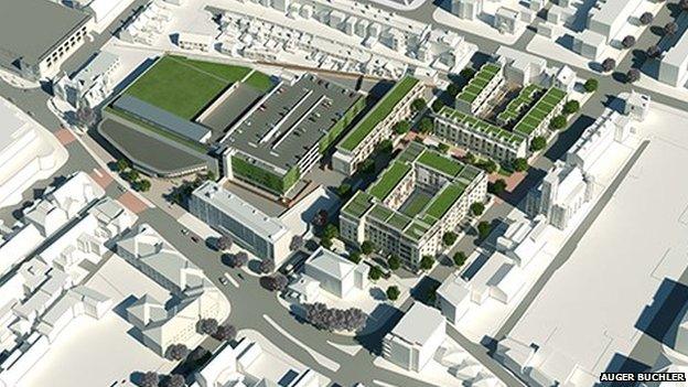 An artists' impression of the development in Cheltenham