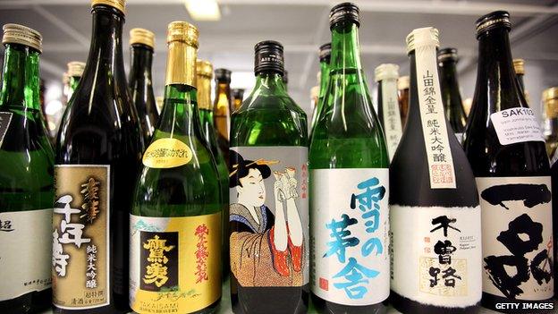 Bottles of sake