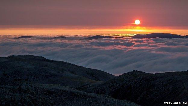 Sunrise from Scafell Pike