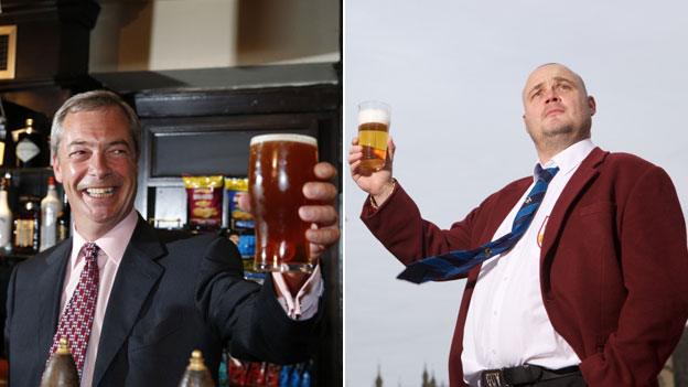 Nigel Farage and Al Murray