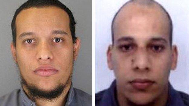 Brothers Cherif (L) and Said Kouachi