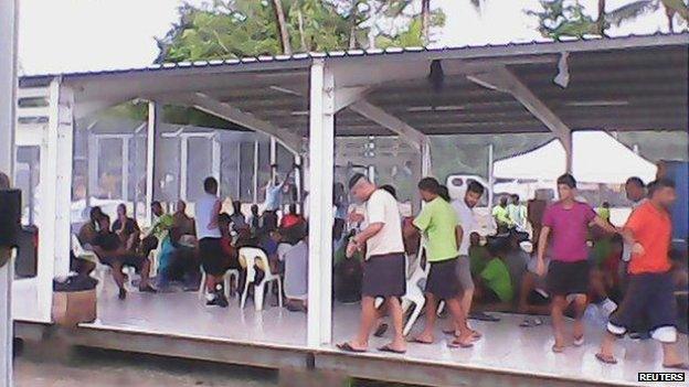 Manus Island detention centre. Picture from Refugee Action Coalition/Reuters