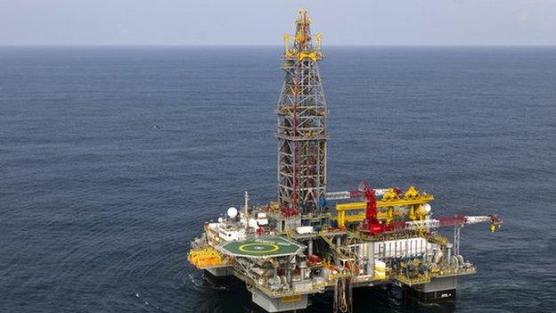 Tullow Oil platform in French Guiana