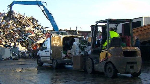 Scrap metal yard