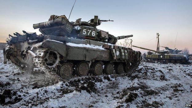 Ukrainian tanks, 31 Dec 14