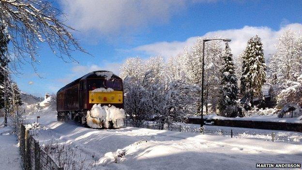 Snow-clearing train