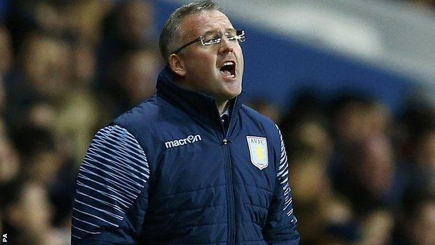 Aston Villa manager Paul Lambert