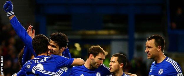 Chelsea players celebrate