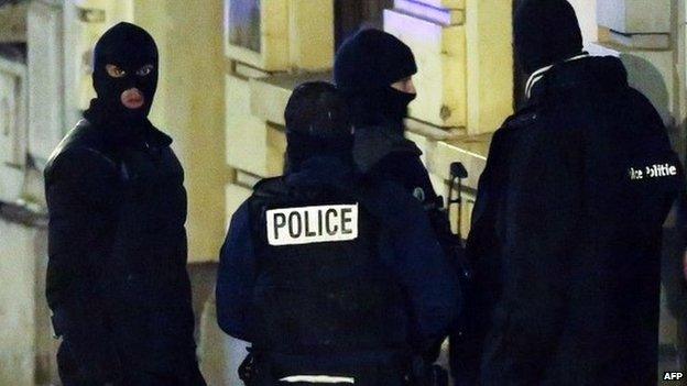 Belgian police in Verviers. Photo: 15 January 2015