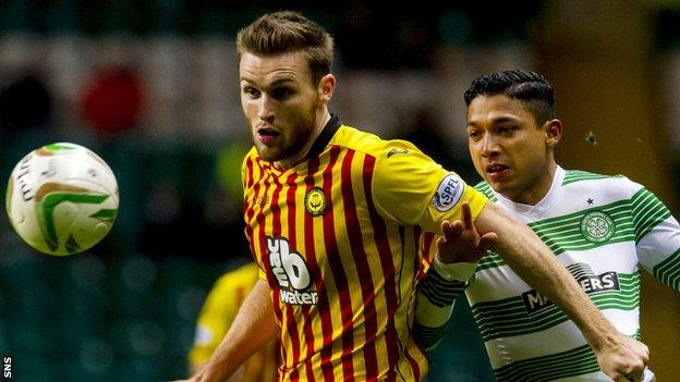 Partick Thistle right-back Stephen O'Donnell in action against Celtic