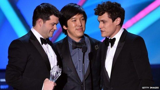 Director Christopher Miller, producer Dan Lin and director Phil Lord