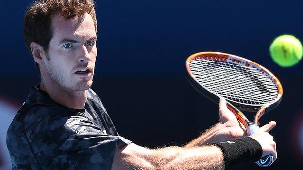 Andy Murray in training in Australia