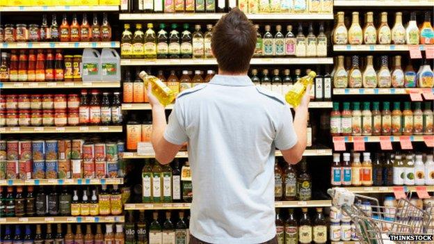 Man in supermarket