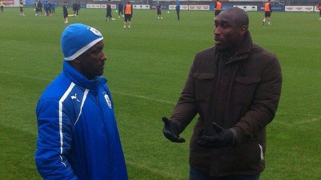 Sol Campbell and Chris Powell