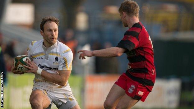 Worcester full-back Chris Pennell returned for the Warriors in the 31-12 B & I Cup win over Moseley in December