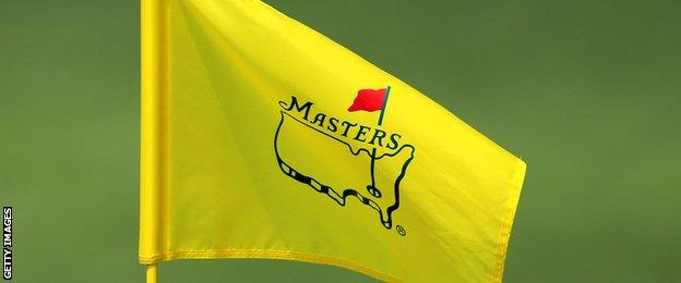 A pin flag is seen during a practice round prior to the start of the 2013 Masters Tournament at Augusta National Golf Club on April 8, 2013 in Augusta, Georgia