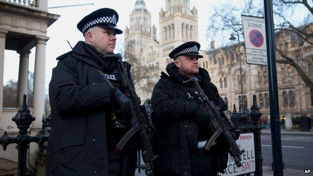 Police near French school in London