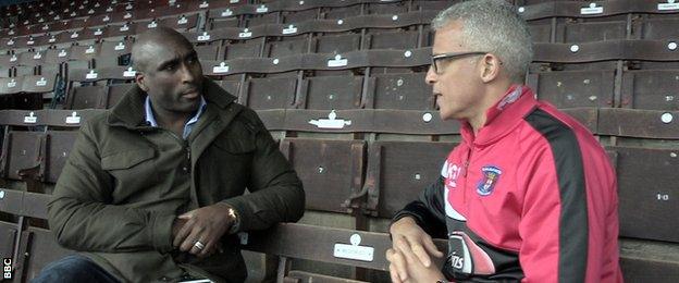 Sol Campbell with Keith Curle