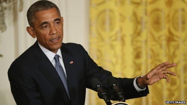 President Barack Obama speaks during a news conference with British Prime Minister David Cameron