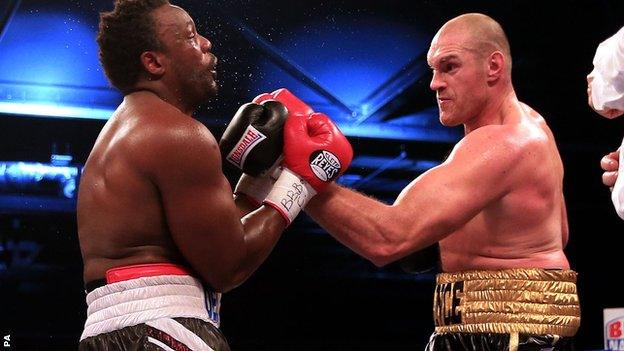 Tyson Fury beats Dereck Chisora in November to claim the British and European heavyweight titles