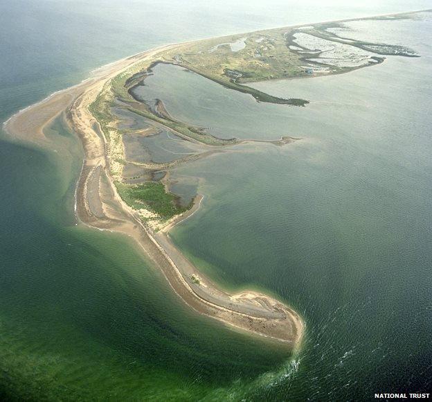 Aerial view of Blakeney Point