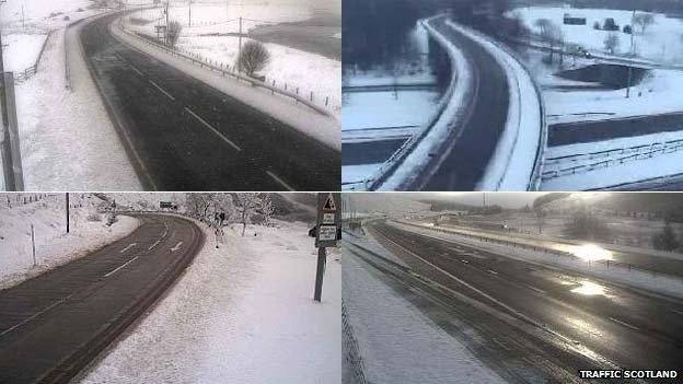 wintry weather conditions on Scotland's roads