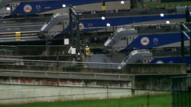 Eurotunnel trains held at Folkestone