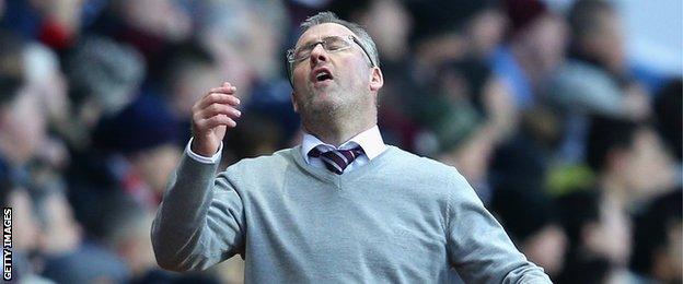 Aston Villa manager Paul Lambert