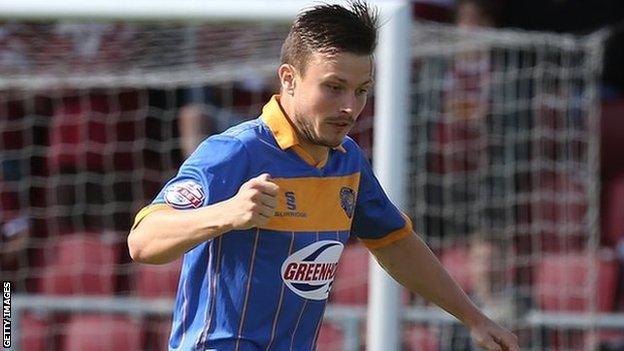 Shrewsbury Town striker Andy Mangan