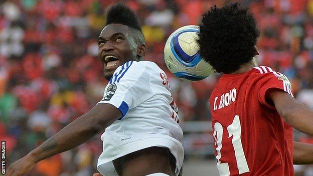 Thievy Bifouma (left) scored Congo's equaliser