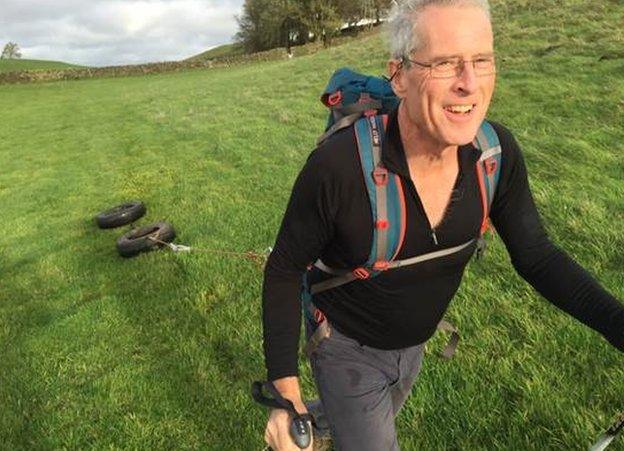 Patrick McIntosh training for the polar expedition