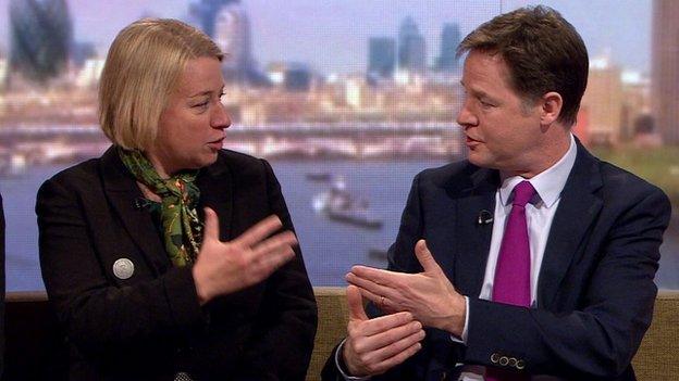 Natalie Bennett and Nick Clegg