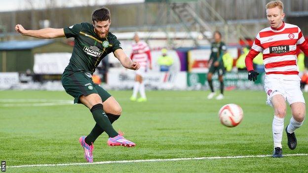 Adam Matthews nets against Hamilton