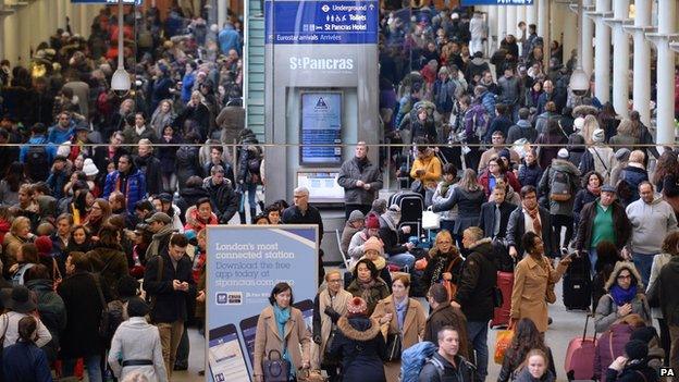 Passengers at St Pancras