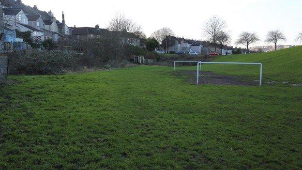 Eastville workhouse burial site today