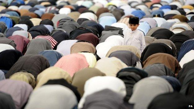 Muslims gather for Friday prayers