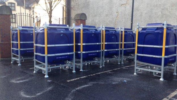 A temporary water station has been set up in Dungiven, County Londonderry