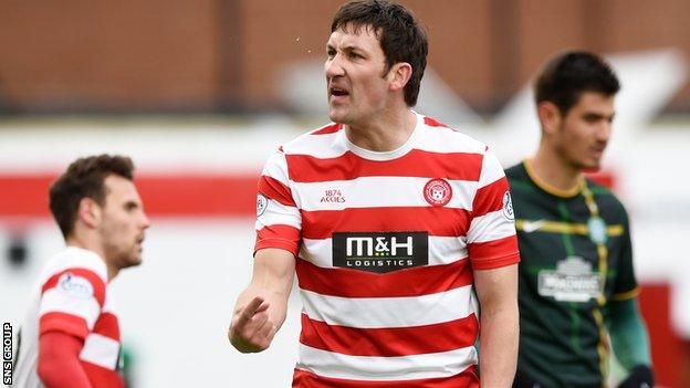 Martin Canning played in Saturday's 2-0 loss to Celtic