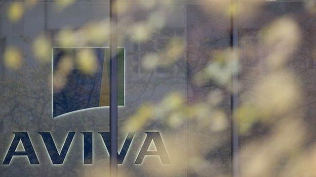 British insurance giant Aviva"s headquarters in London