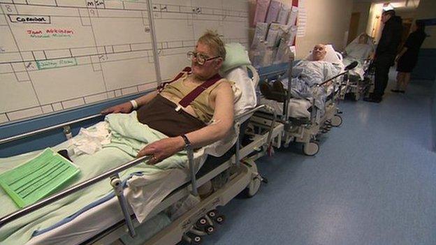 Patients waiting for a bed in Scarborough Hospital