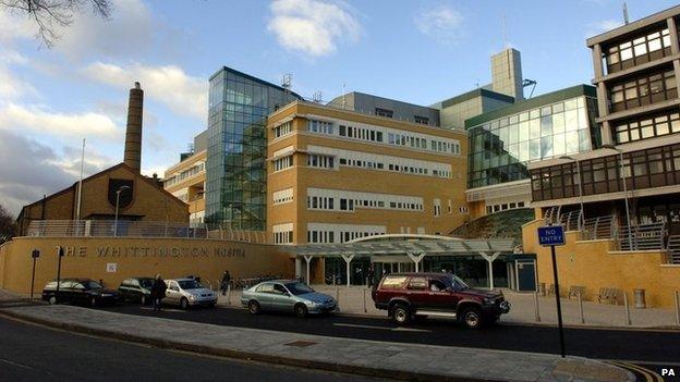 Whittington Hospital in north London