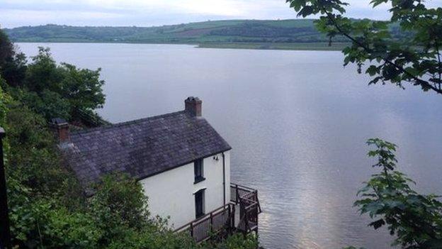 View from Dylan Thomas' boathouse