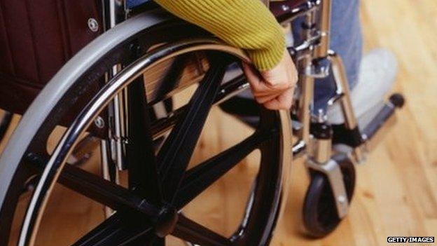 A person in a wheelchair