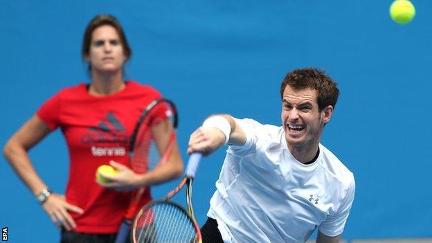 Amelie Mauresmo and Andy Murray